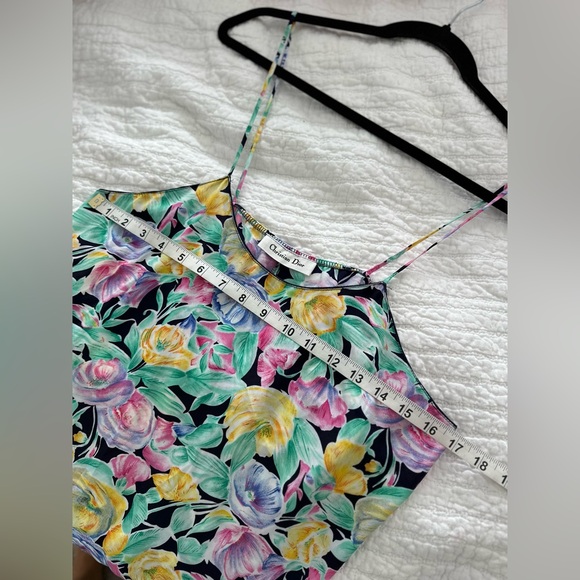 Rare 80s Vintage Christian Dior Floral Maxi Slip Designer Dress - Picture 6 of 7